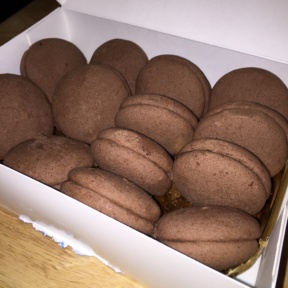 Gluten-free chocolate macarons from Lilly's Bake Shop